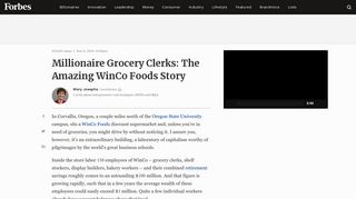 Millionaire Grocery Clerks: The Amazing WinCo Foods Story - Forbes