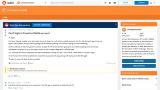 Can't login to Freedom Mobile account : freedommobile - Reddit