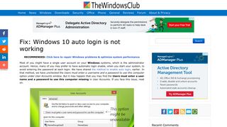 Fix: Windows 10 auto login is not working - The Windows Club