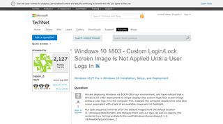 Windows 10 1803 - Custom Login/Lock Screen Image Is Not Applied ...