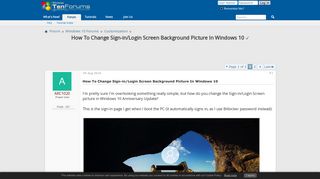 How To Change Sign-in/Login Screen Background Picture In Windows ...