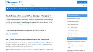 How to Create Administrator Account on Windows 10 When Can't Sign in