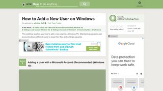3 Ways to Add a New User on Windows - wikiHow - How to do anything