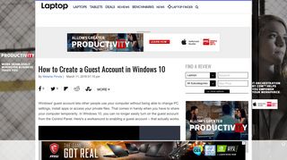 How to Create a Guest Account in Windows 10 - Laptop Mag