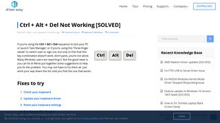 Ctrl + Alt + Del Not Working [SOLVED] - Driver Easy