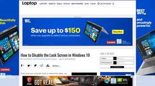 How to Disable the Lock Screen in Windows 10 - Laptop Mag