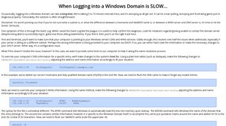 When Logging into a Windows Domain is SLOW...