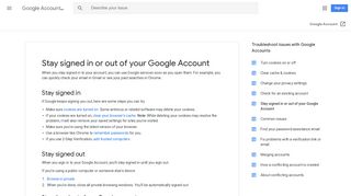 Stay signed in or out of your Google Account - Google Account Help