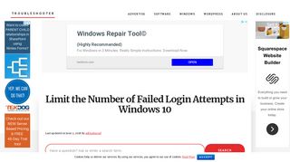Limit the Number of Failed Login Attempts in Windows 10 ...