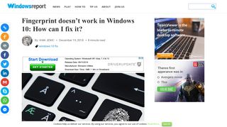 Fingerprint doesn't work in Windows 10: How can I fix it?