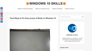 Top 6 Ways to Fix Grey screen of Death on Windows 10 - Windows 10 ...