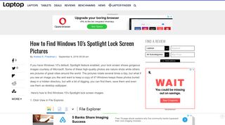 How to Find Windows 10's Spotlight Lock Screen Pictures - Laptop Mag