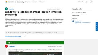 Windows 10 lock screen image location (where in the world ...