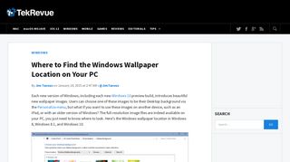 Where to Find the Windows Wallpaper Location on Your PC - TekRevue