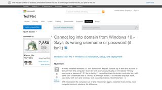 Cannot log into domain from Windows 10 - Says its wrong username ...