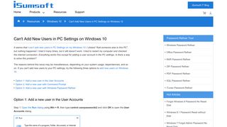 [Resolved] Can't Add New Users in PC Settings on Windows 10
