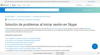 Solución de problemas al iniciar sesión en Skype | Servicio de ...