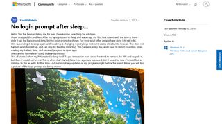 No login prompt after sleep... - Microsoft Community