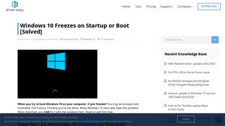Windows 10 Freezes on Startup or Boot [Solved] - Driver Easy