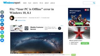 Fix: “Your PC is Offline” error in Windows 10, 8.1 - Windows Report