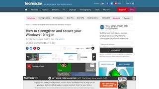 How to strengthen and secure your Windows 10 log-in | TechRadar