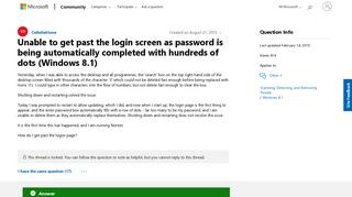 Unable to get past the login screen as password is being ...