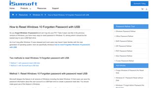 How to Reset Windows 10 Forgotten Password with USB - iSumsoft