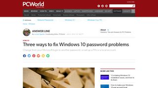 Three ways to fix Windows 10 password problems | PCWorld