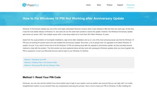 3 Ways to Fix Windows 10 PIN Not Working after Anniversary Update