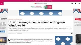 How to manage user account settings on Windows 10 | Windows ...
