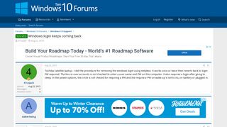 Windows login keeps coming back | Windows 10 Forums