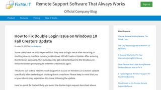 How to Fix Double Login Issue on Windows 10 Fall Creators Update