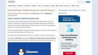 Download Windows 10 Hidden Secret Login Screen for Windows 7 ...