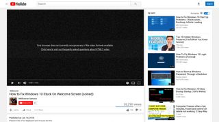 How to Fix Windows 10 Stuck On Welcome Screen (solved) - YouTube