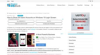 How to Show All Users Accounts on Windows 10 Login Screen ...