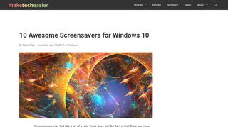 10 Awesome Screensavers For Your Windows PC - Make Tech Easier