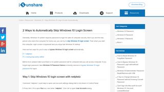 2 Ways to Automatically Skip Windows 10 Login Screen - iSunshare