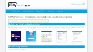EIDAuthenticate - Smart card authentication on ... - My Smart Logon