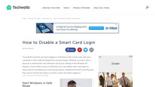 How to Disable a Smart Card Login | Techwalla.com
