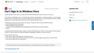 Can't Sign In to Windows Store - Microsoft Community