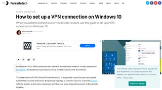 How to set up a VPN connection on Windows 10 • Pureinfotech
