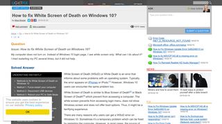 How to fix White Screen of Death on Windows 10? - ugetfix.com