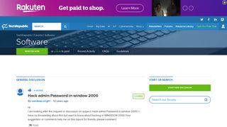 Hack admin Password in window 2000 - TechRepublic