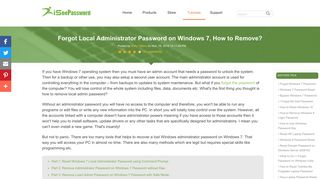 Forgot Local Administrator Password on Windows 7 No Reset Disk