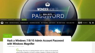 How to Hack a Windows 7/8/10 Admin Account Password with ...