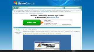Old school Windows login screen Solved - Windows 7 Help Forums