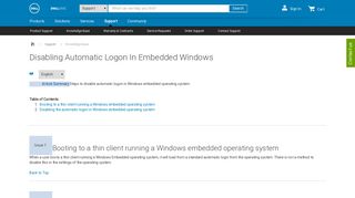 Disabling Automatic Logon In Embedded Windows | Dell US