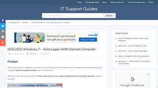 [SOLVED] Windows 7 – Auto Logon With Domain Computer – IT ...