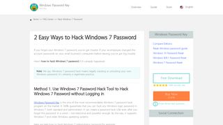 How to Hack Windows 7 Administrator and User Password