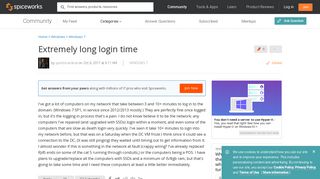 [SOLVED] Extremely long login time - Windows 7 Forum - Spiceworks ...